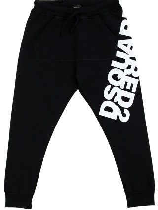 Чёрные брюки DSQUARED KID: фото 1 - Invogue